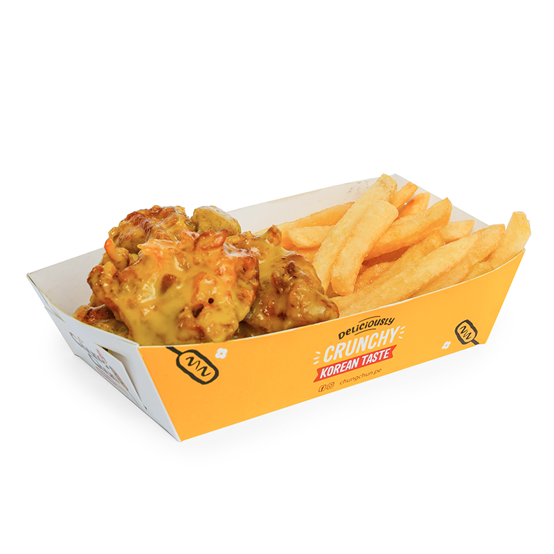 Pollo Frito Honey Mustard con Papas Fritas
