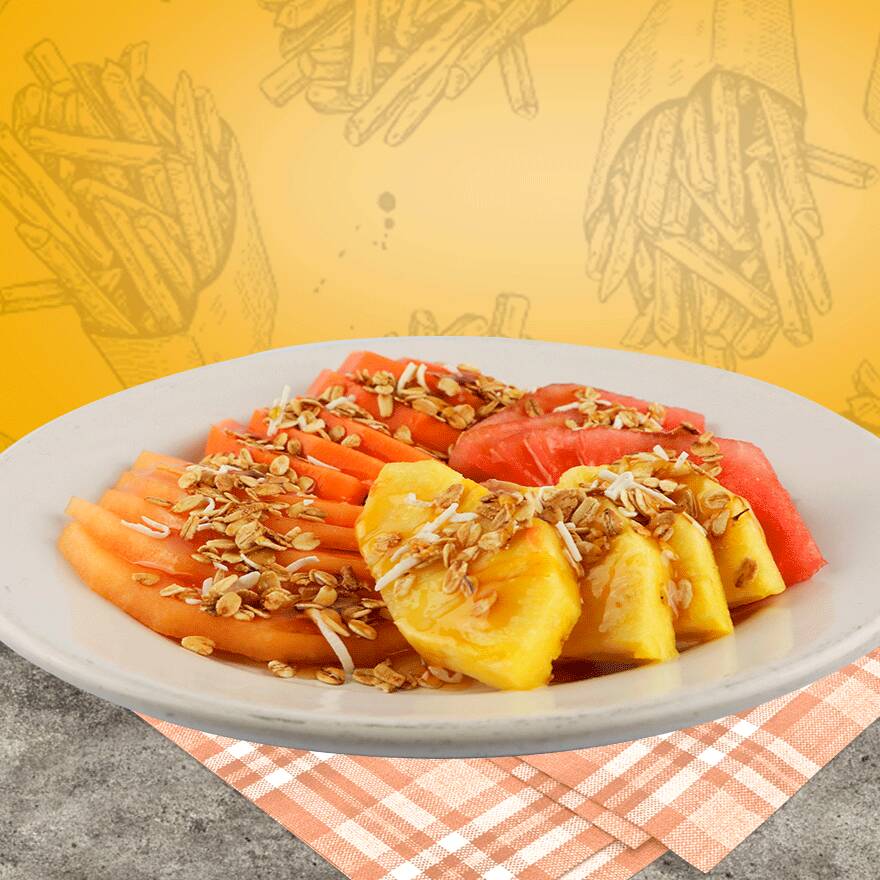 Plato De Frutas Con Miel, Granola Y Avena C