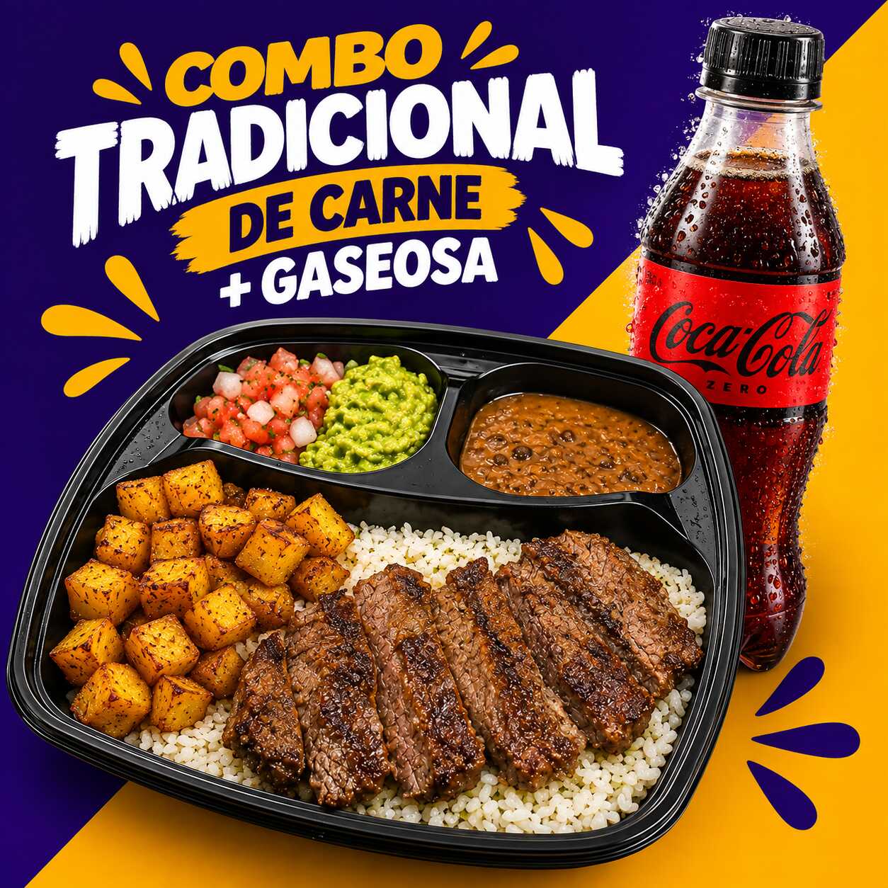 COMB0 TRADICIONAL CARNE + GASEOSA