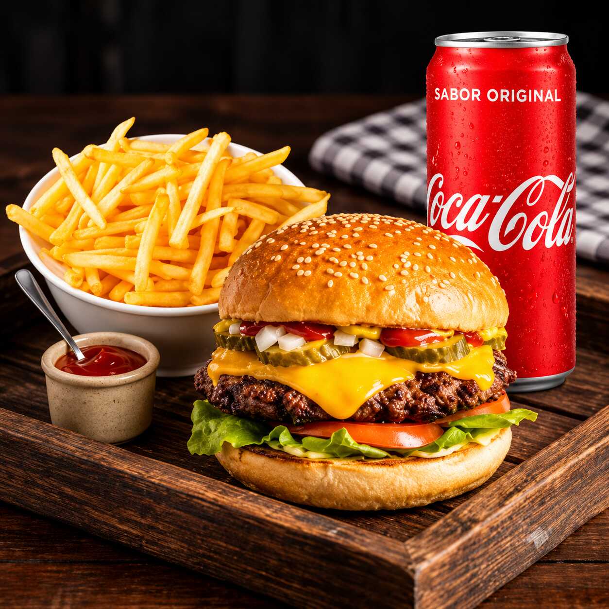 COMBO BIG JACK BBQ PAPAS Y SODA