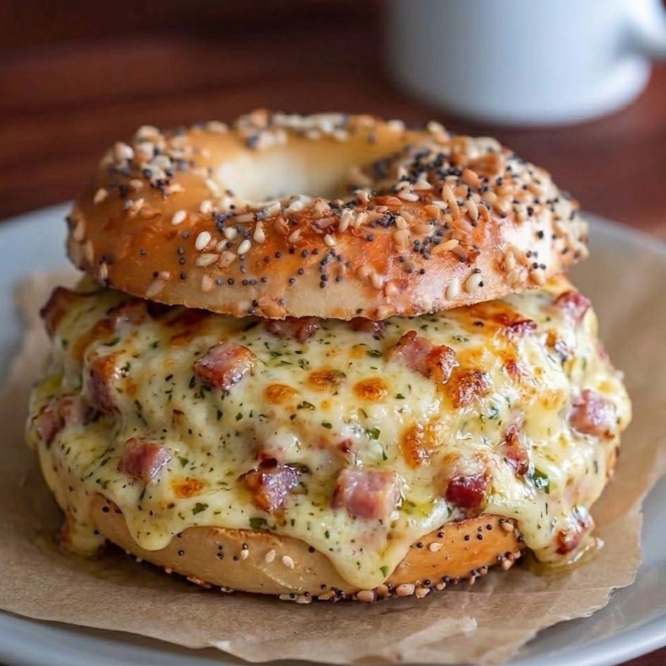 Three Cheese & Bacon Melt Bagel