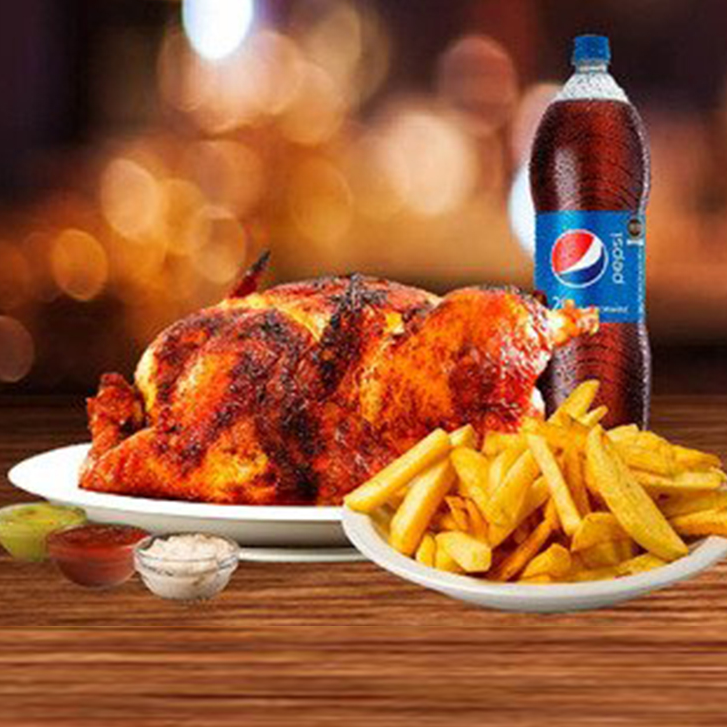 1 Pollo a la Brasa + Papas + PEPSI 1.5L