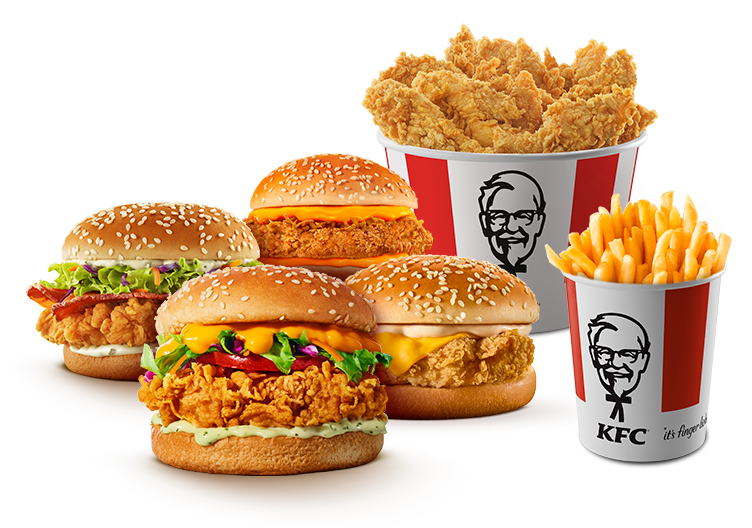 Pra matar toooodas as fomes: Compre 1 Balde Grande (8 Tiras) + 4 Sanduíches + 1 Balde de Batata com desconto