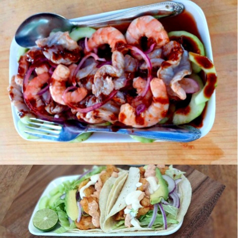 Aguachile + Taco de Camarón