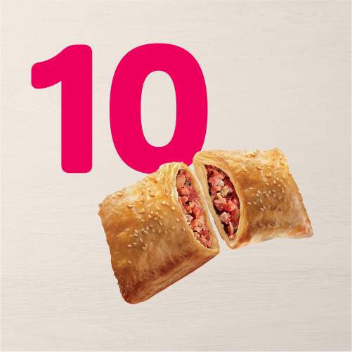 Qualquer Sabor: Para aqueles que realmente amam um bom folhado, escolha qualquer combinação de sabores e leve 10 unidades para saborear.