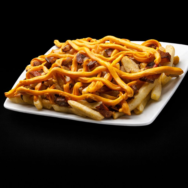 Batata Frita Com Cheddar e Bacon