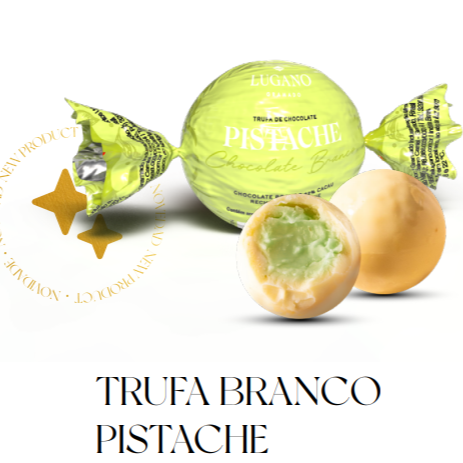 Trufa de chocolate branco com recheio de pistache 14g