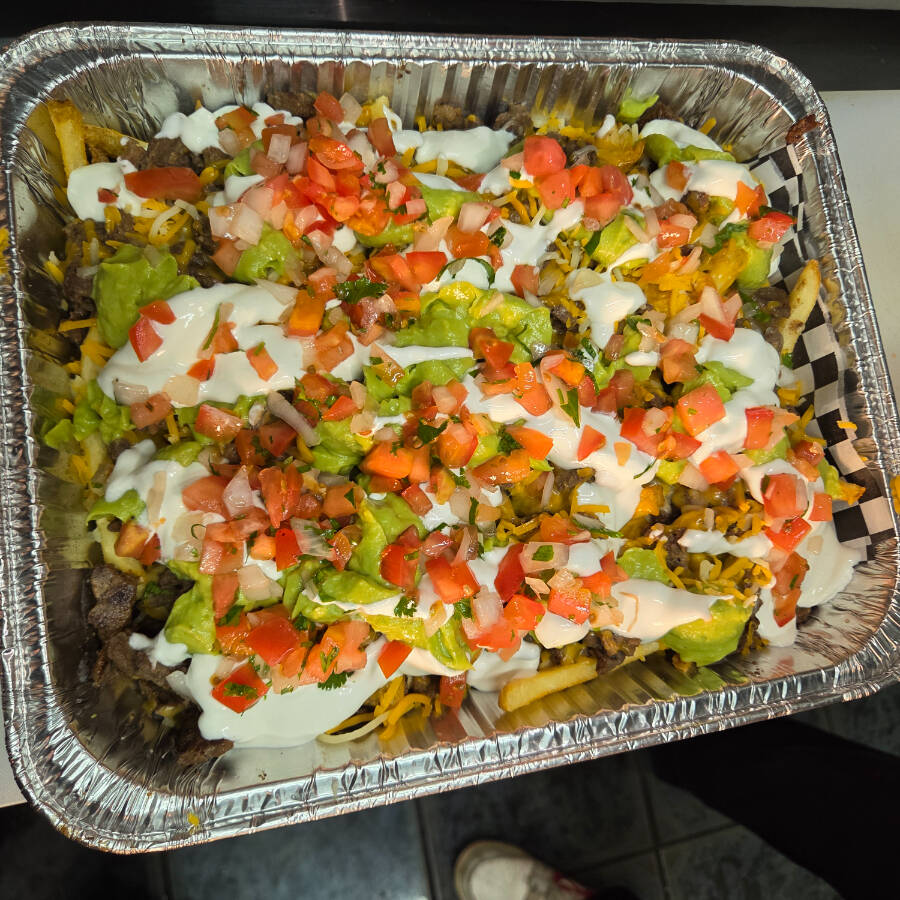 Carne asada fries tray