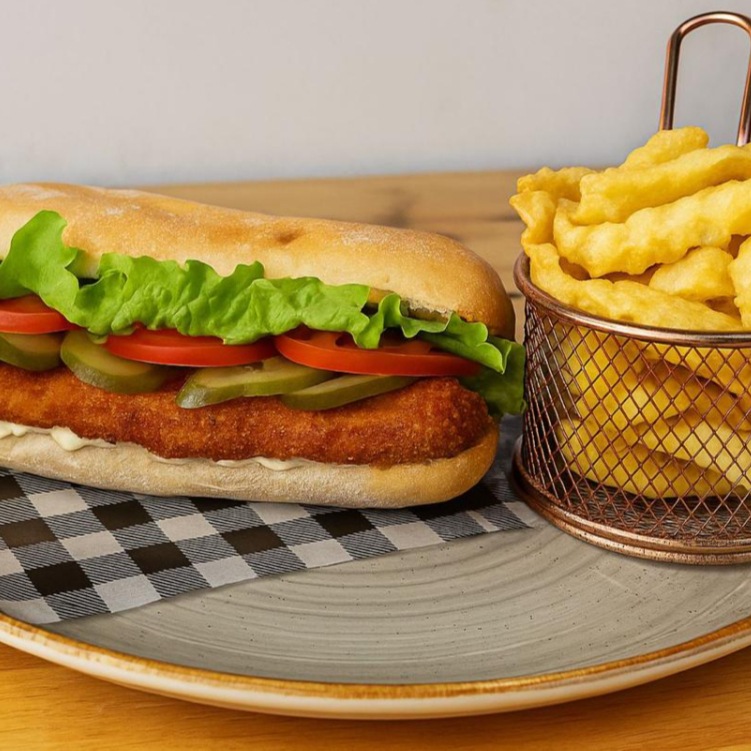 Sándwich de Pollo Crispy + Papas