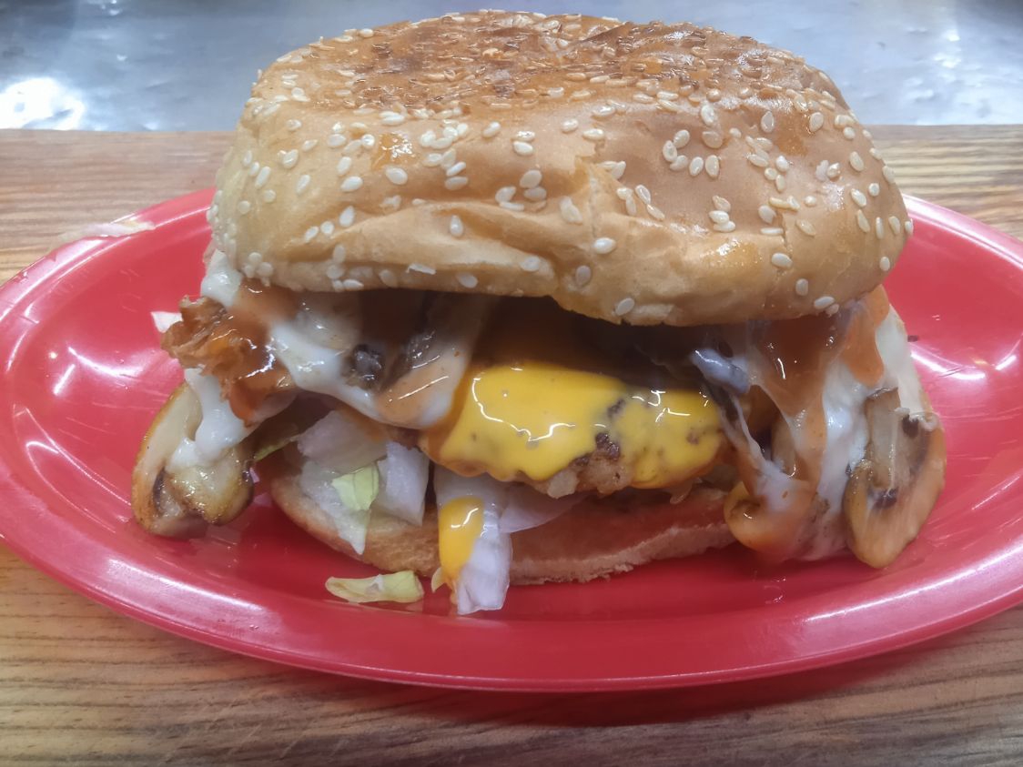 Hamburguesa con Champiñones