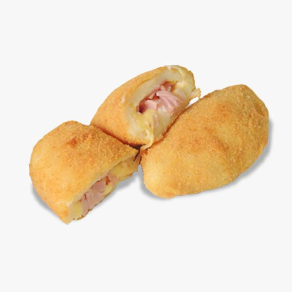 Risole recheado com queijo mussarela e presunto