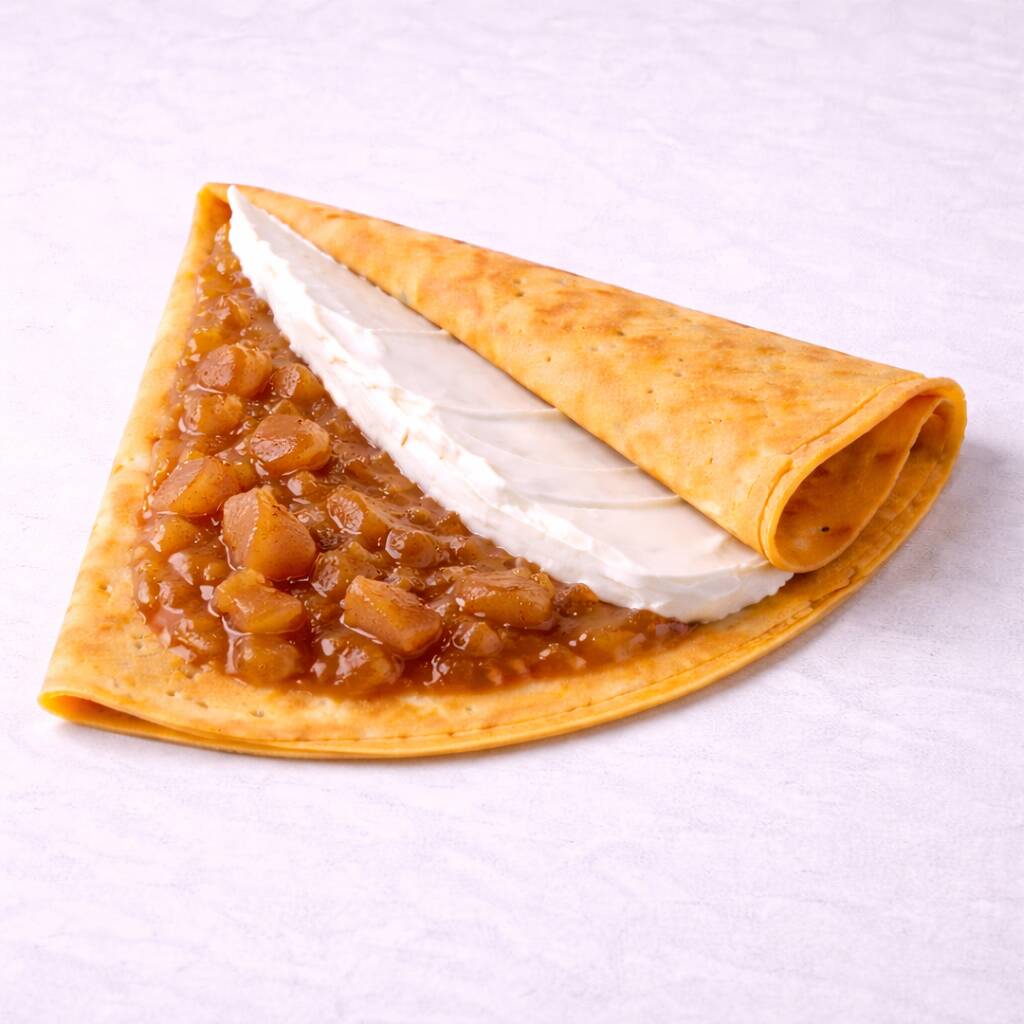 Crepa de Mermelada de Manzana y Queso Philadelphia
