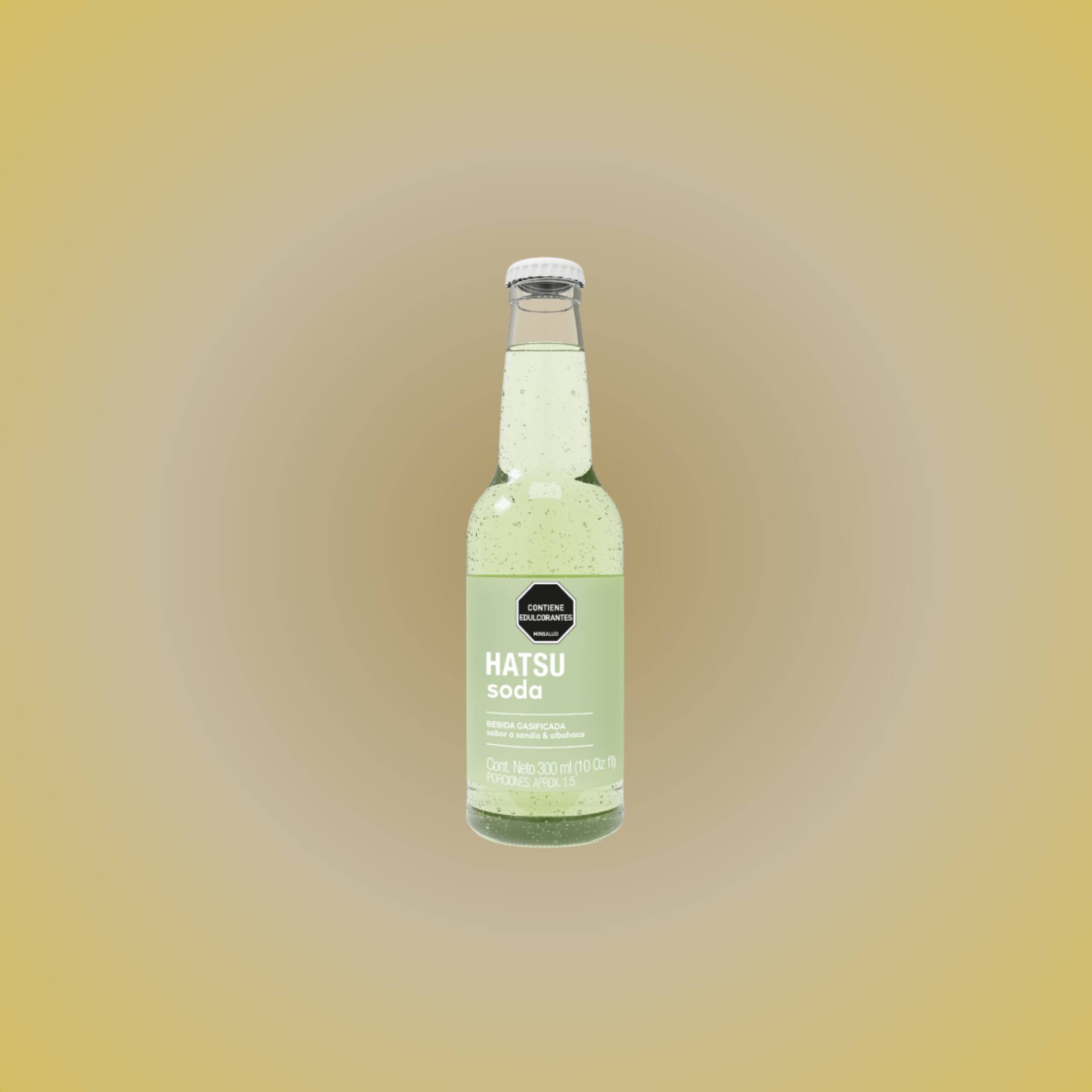 Soda HATSU Sandia, Albahaca 300 Ml