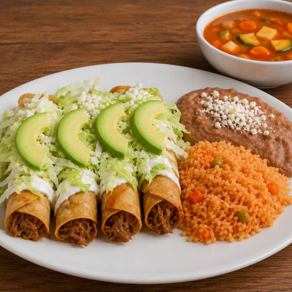 Orden de Flautas res o pollo
