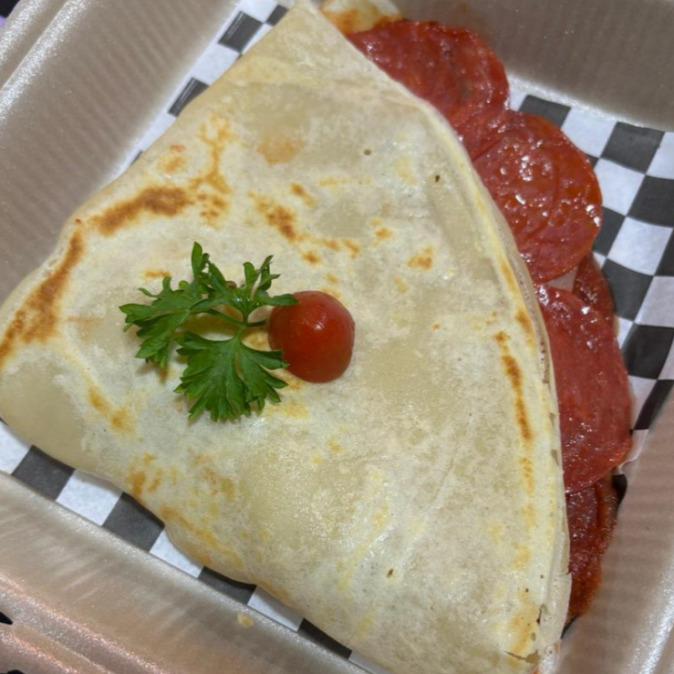 Crepa Manchego, Jamón y Pepperoni