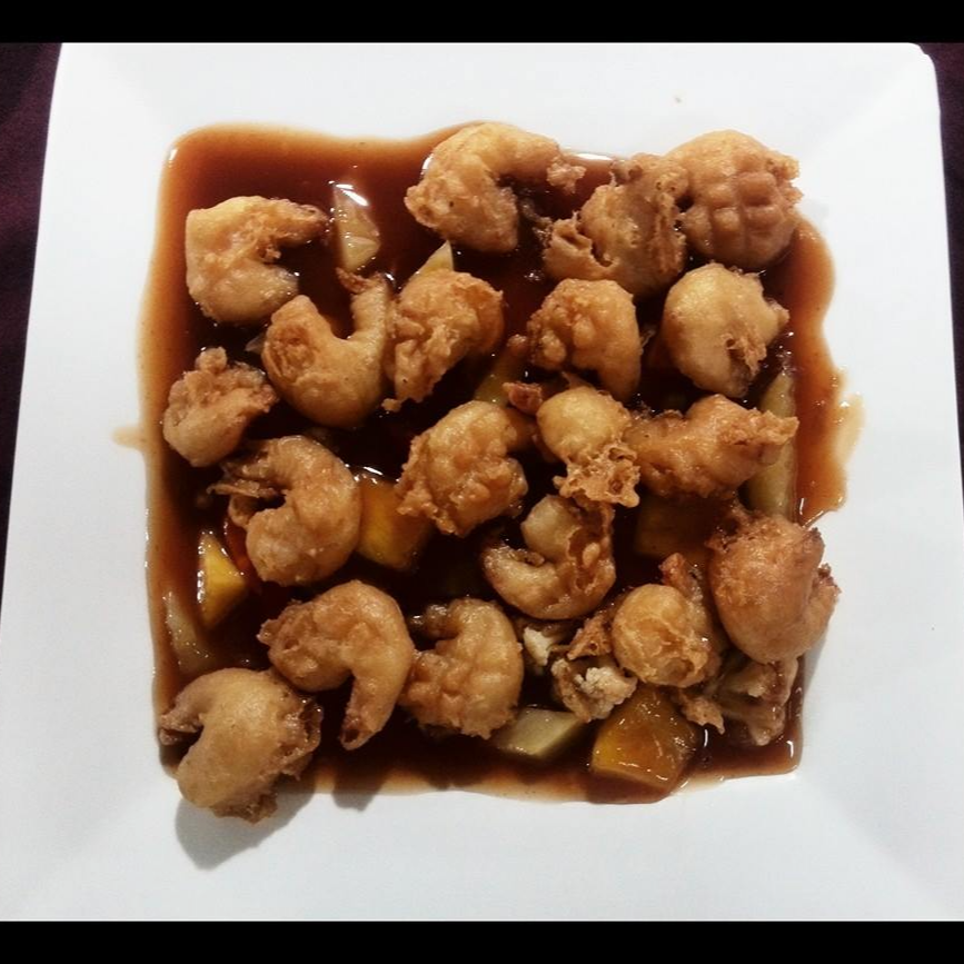 92. Camarones Medianos en Salsa Agridulce