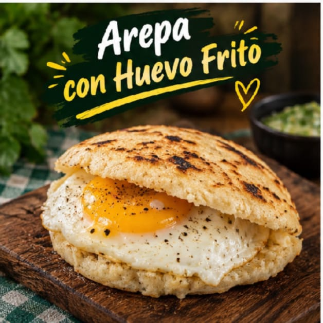 Arepa Rellena con Huevo Frito