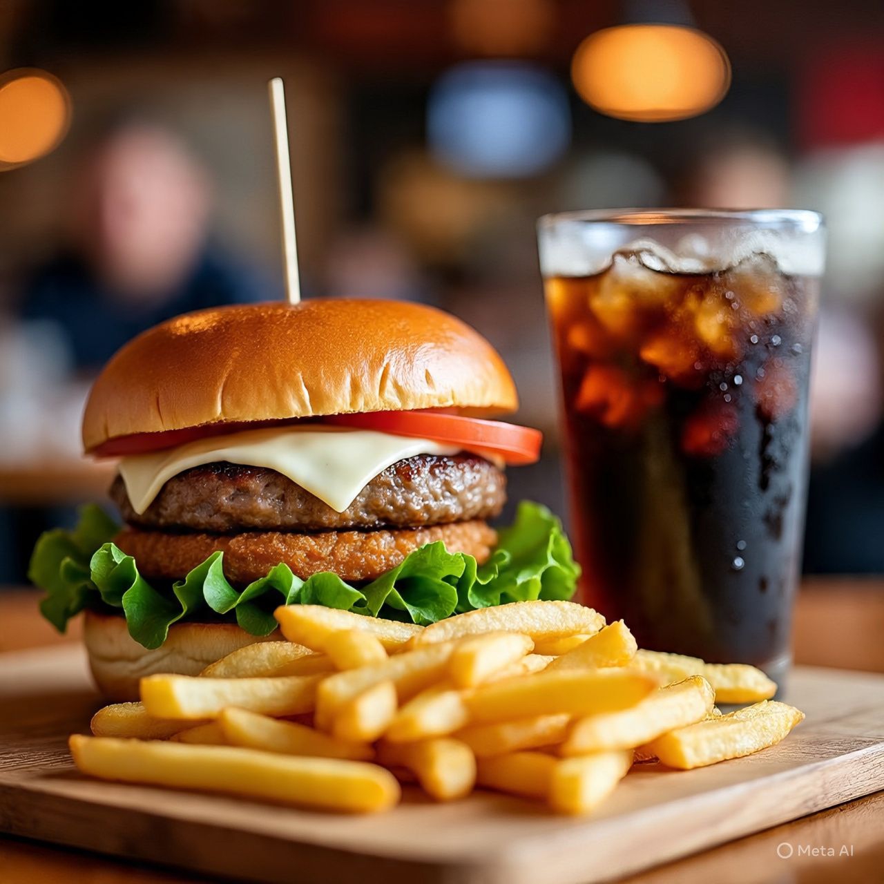Promo Hamburguesa Doble con Tocineta Combo