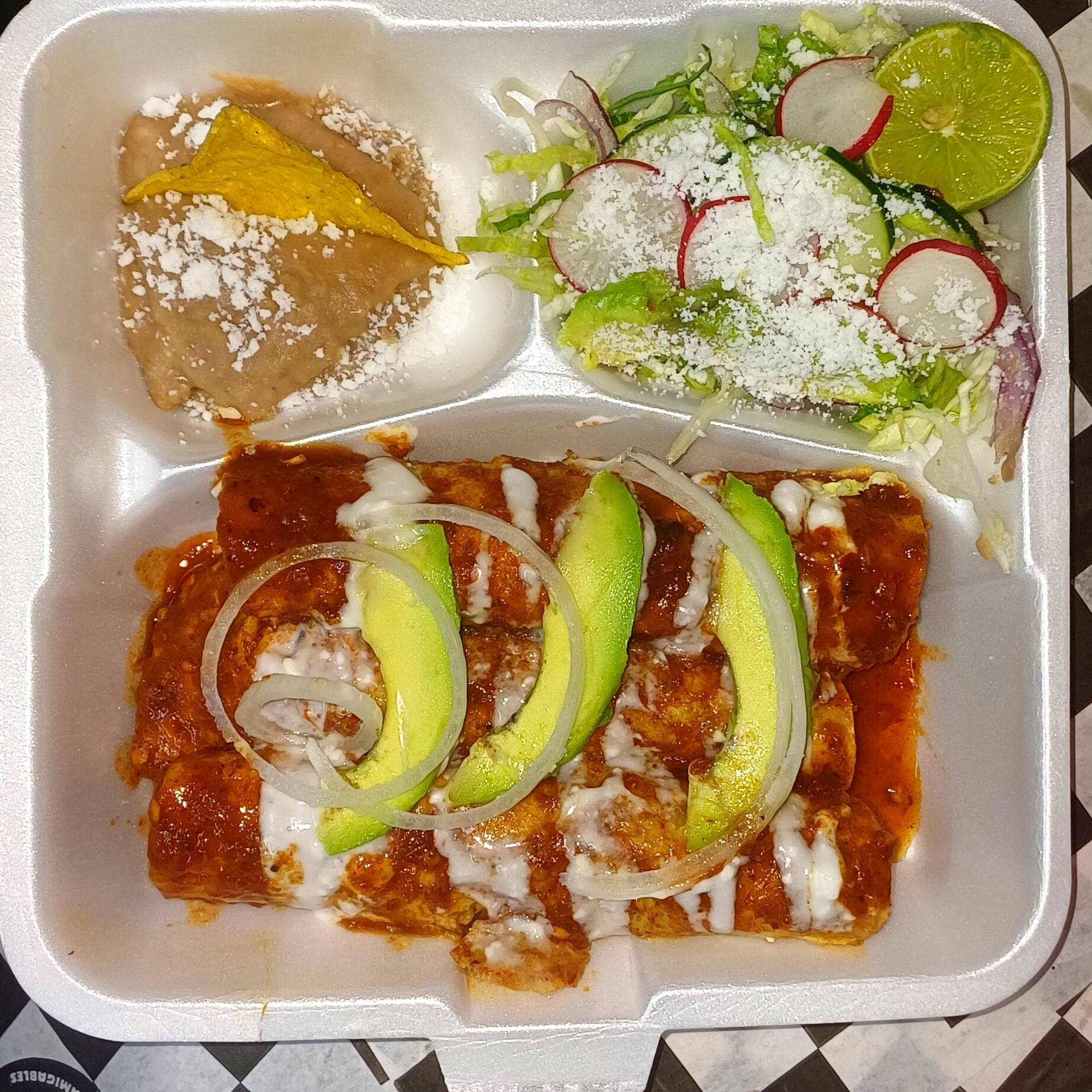 ENCHILADAS ROJAS DE POLLO