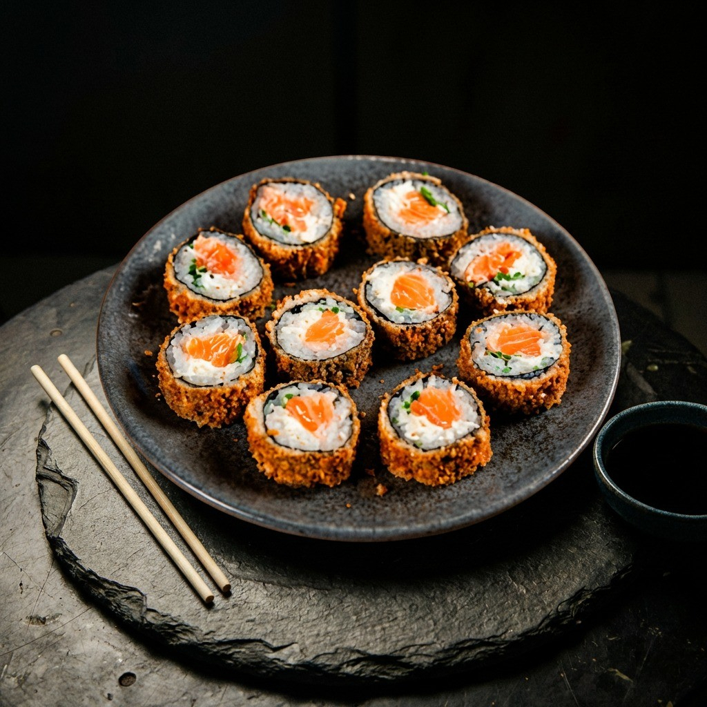 O Mais Vendido! Rolls empanados e crocantes com salmão e cream cheese, fritos na hora para chegar quentinhos e irresistíveis.#hotfiladelfia #shushicrocante @japafavorito #deliveryjapa