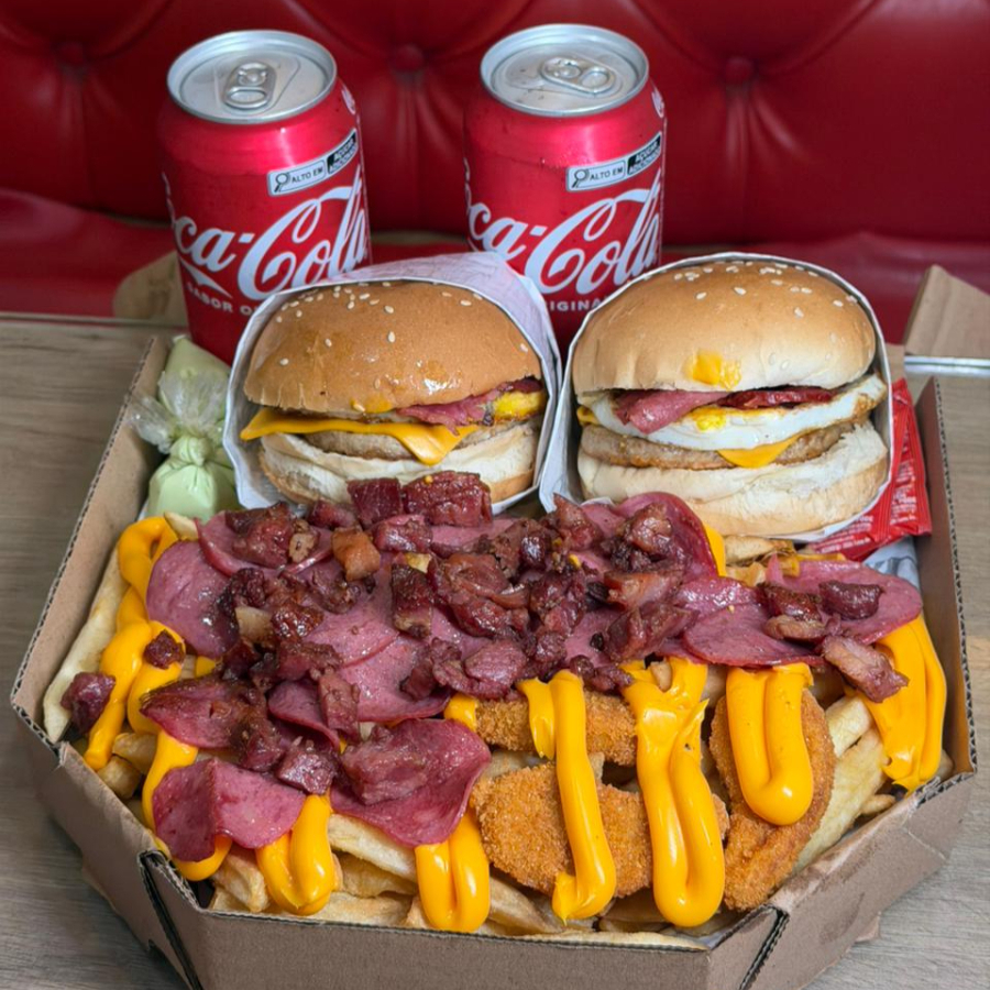 2 X DUPLO(PAO 2 CARNE,2 QUEIJO,1 OVO,BACON)