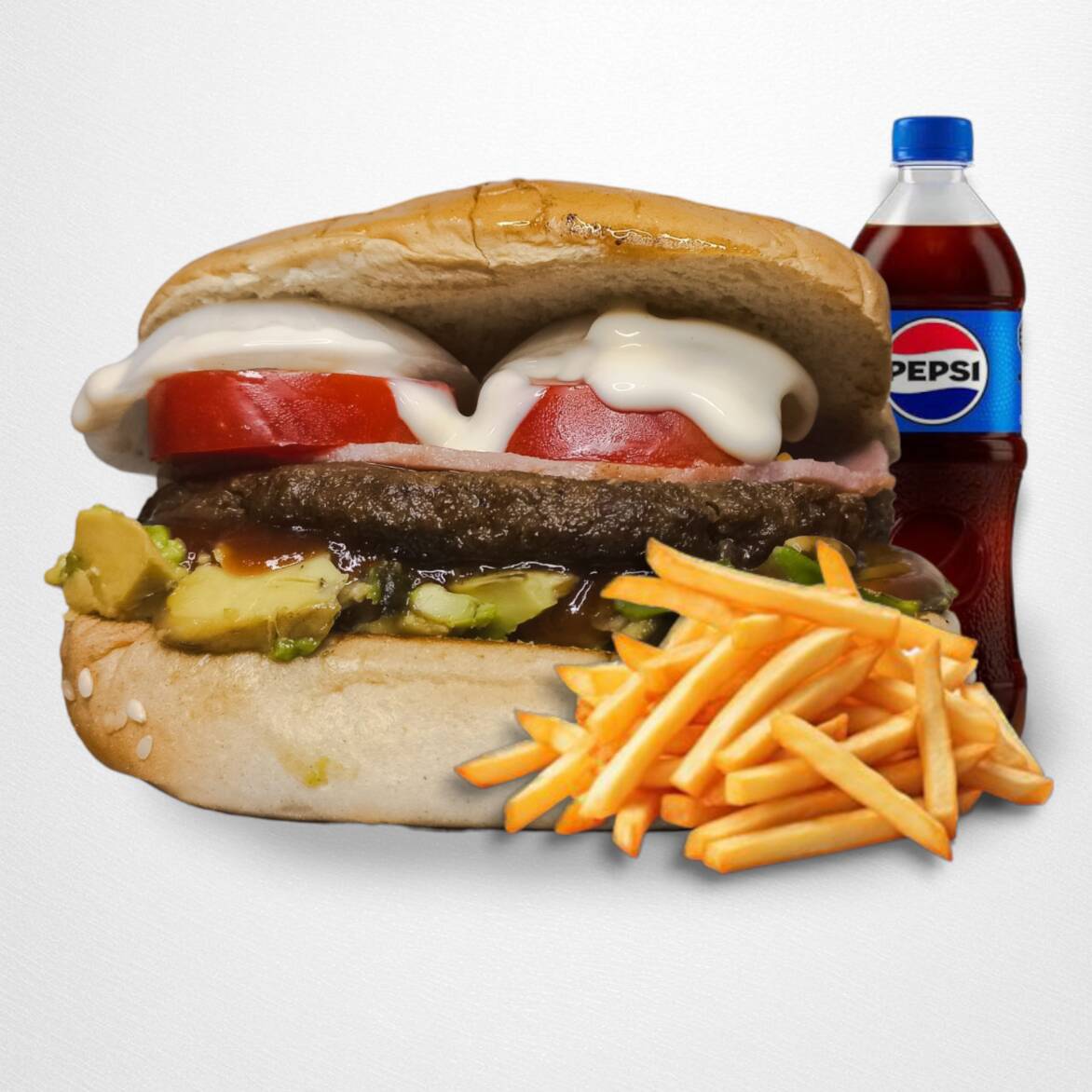 Burger Especial + Papas + Pepsi 600 ml