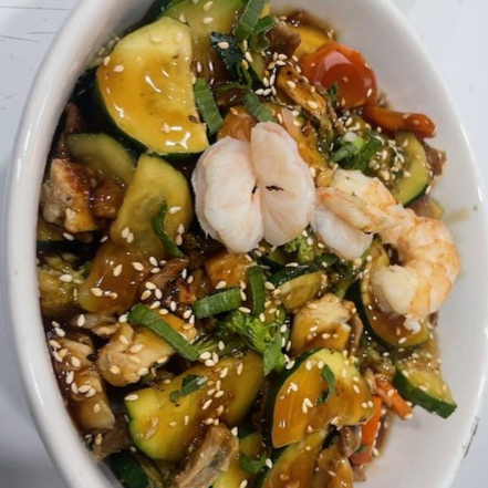 Teriyaki de camarón