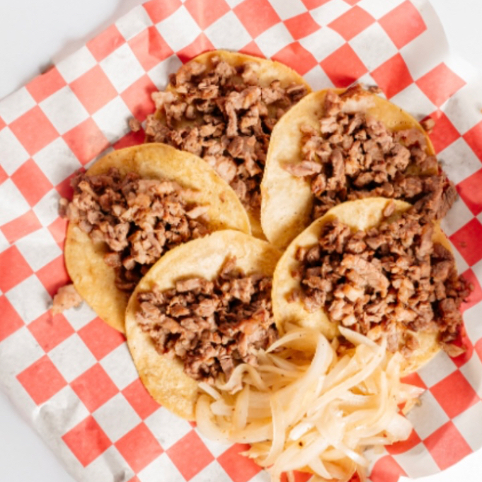Tacos Carne Asada con 5