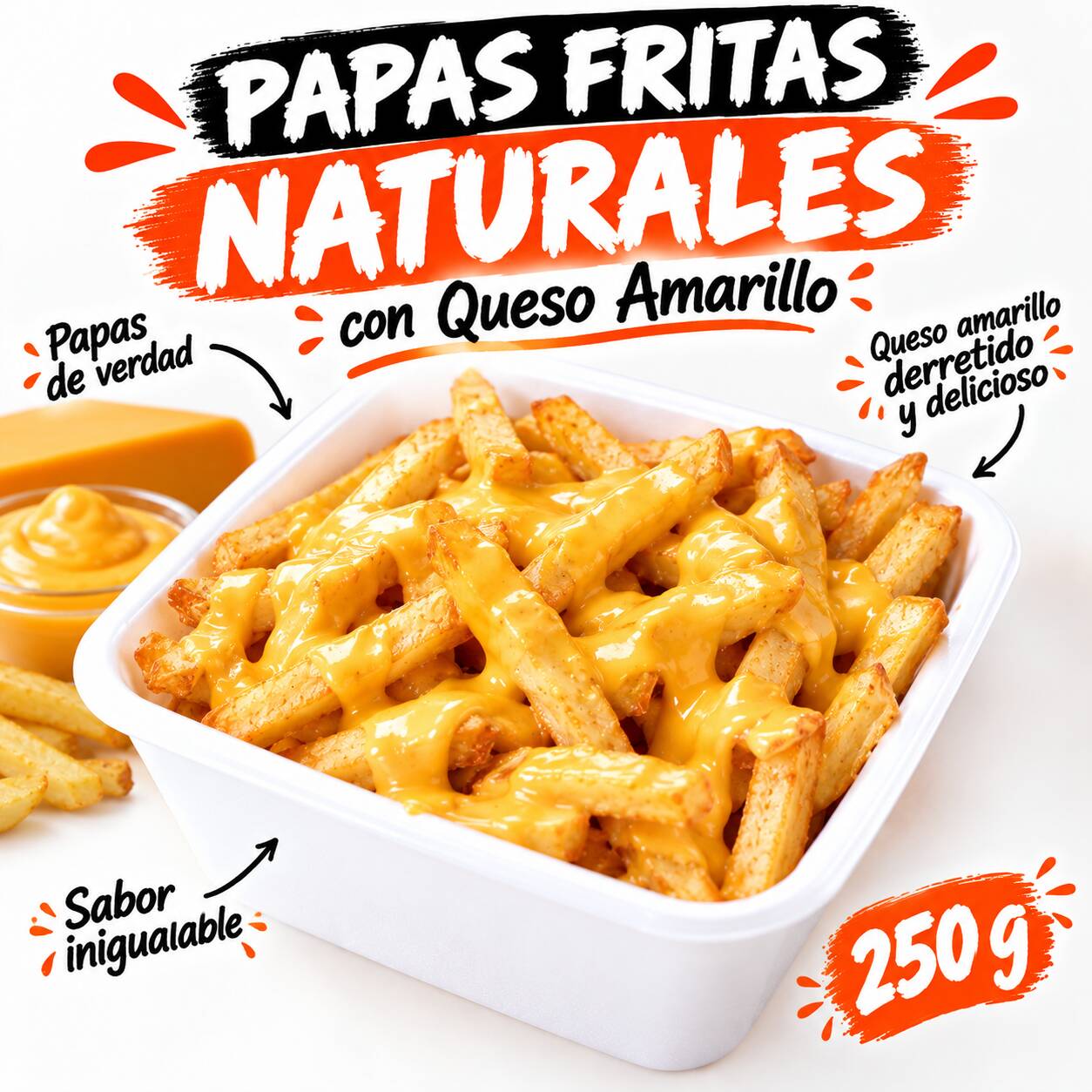Papitas con Queso Deliciosas 250g