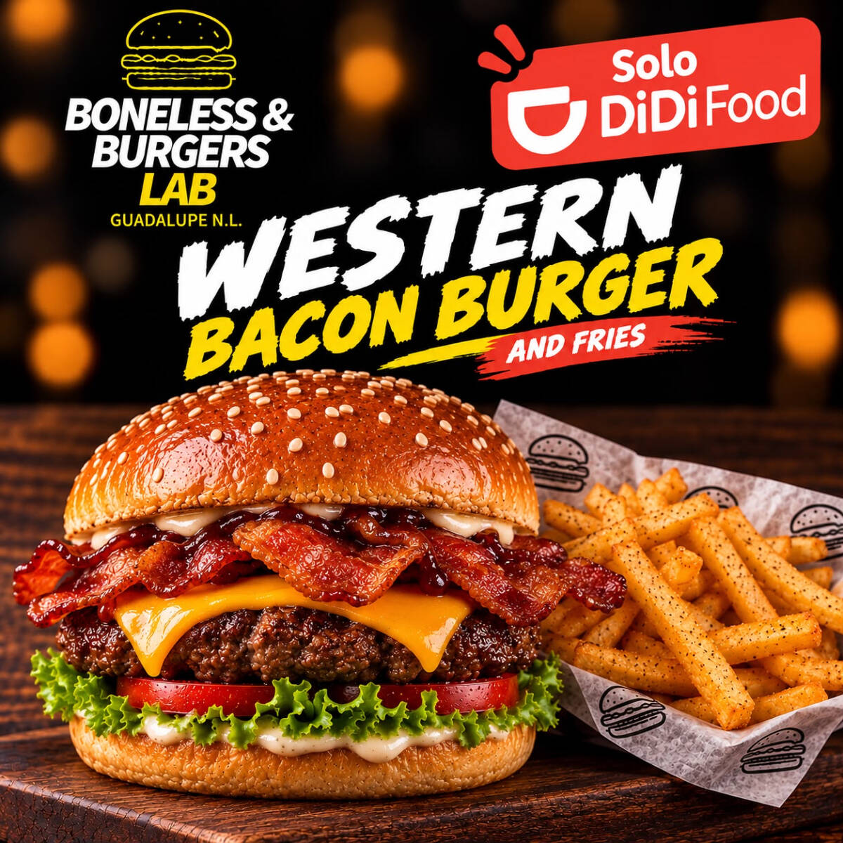 Western Bacon Burger y Fries