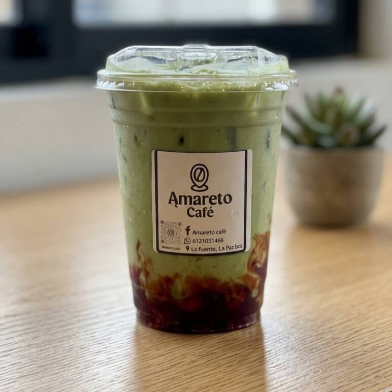 ICED LATTE MATCHA DE FRESA 20 OZ.