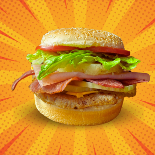 Hamburguesa Hawaian Tocino