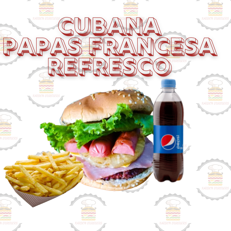 Hamburguesa Cubana Combo