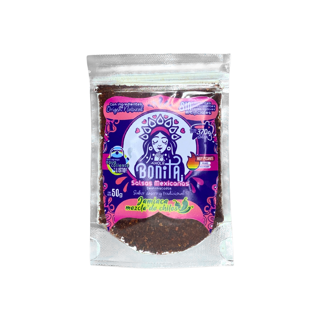 Salsa Deshidratada de Jamaica y Mezcla de Chiles