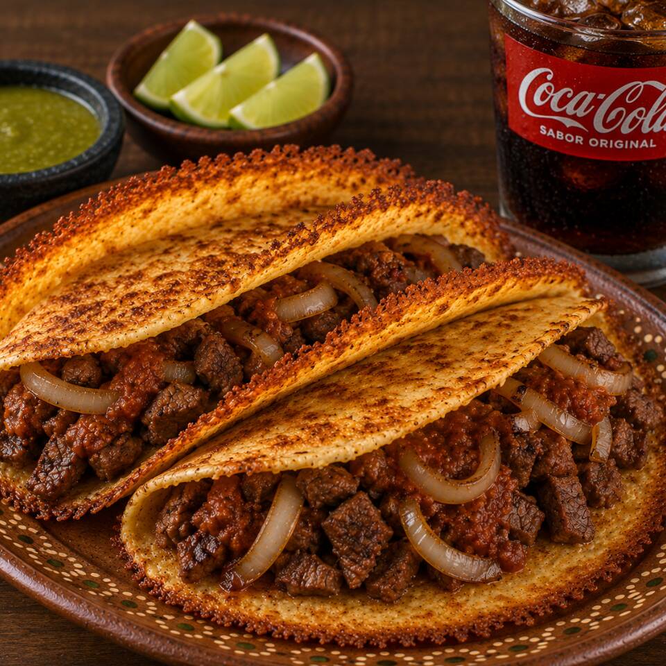 3 TA-COSTRAS DE ADOBADA 🌮+ REFRESCO🔥