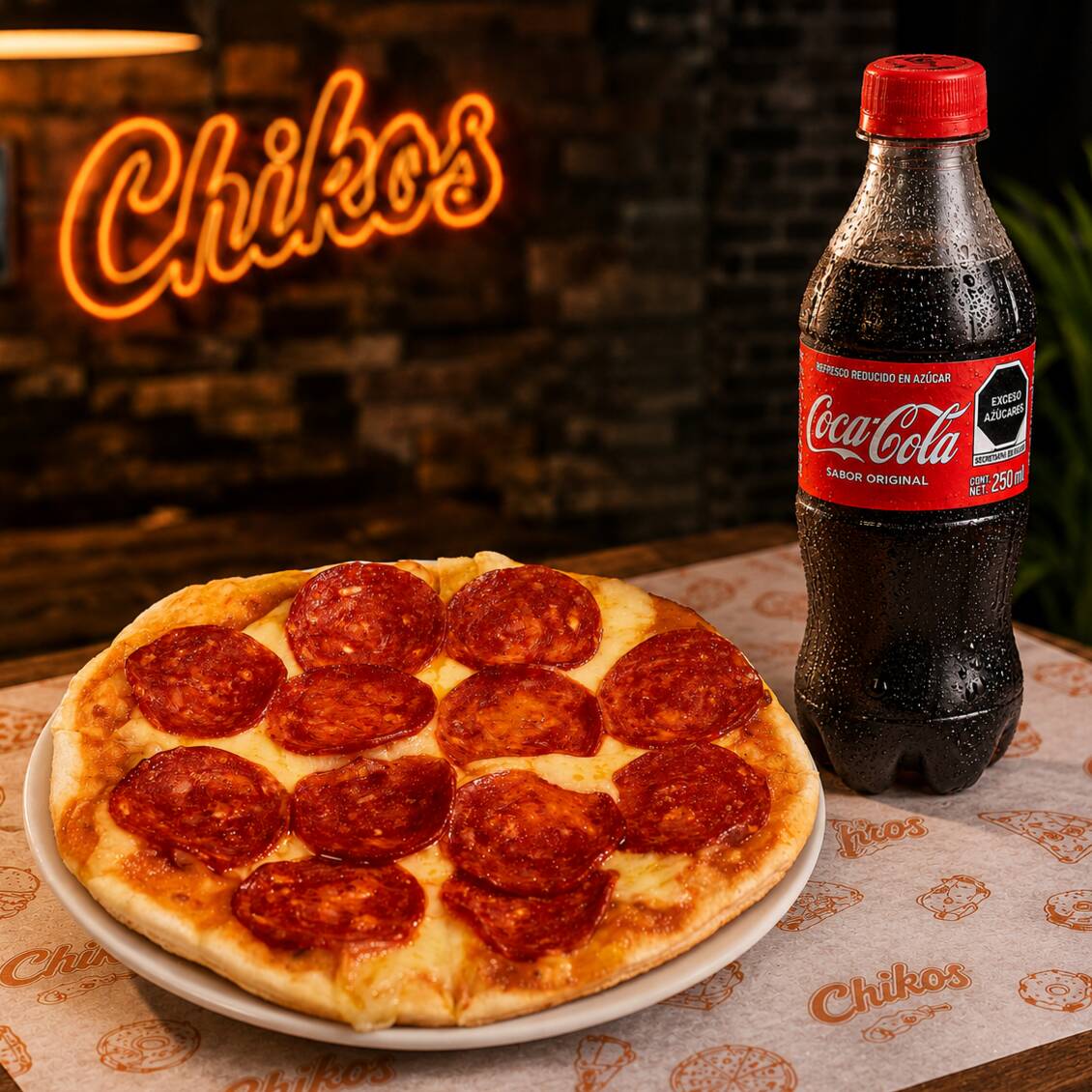 Pizzeta Pepperoni + Coca Cola Original 250 Ml