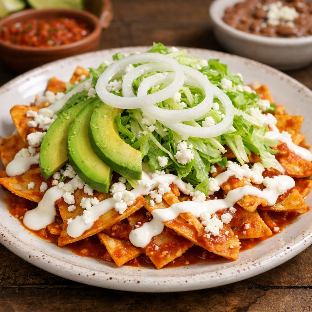 CHILAQUIES ROJOS CON MILANESA