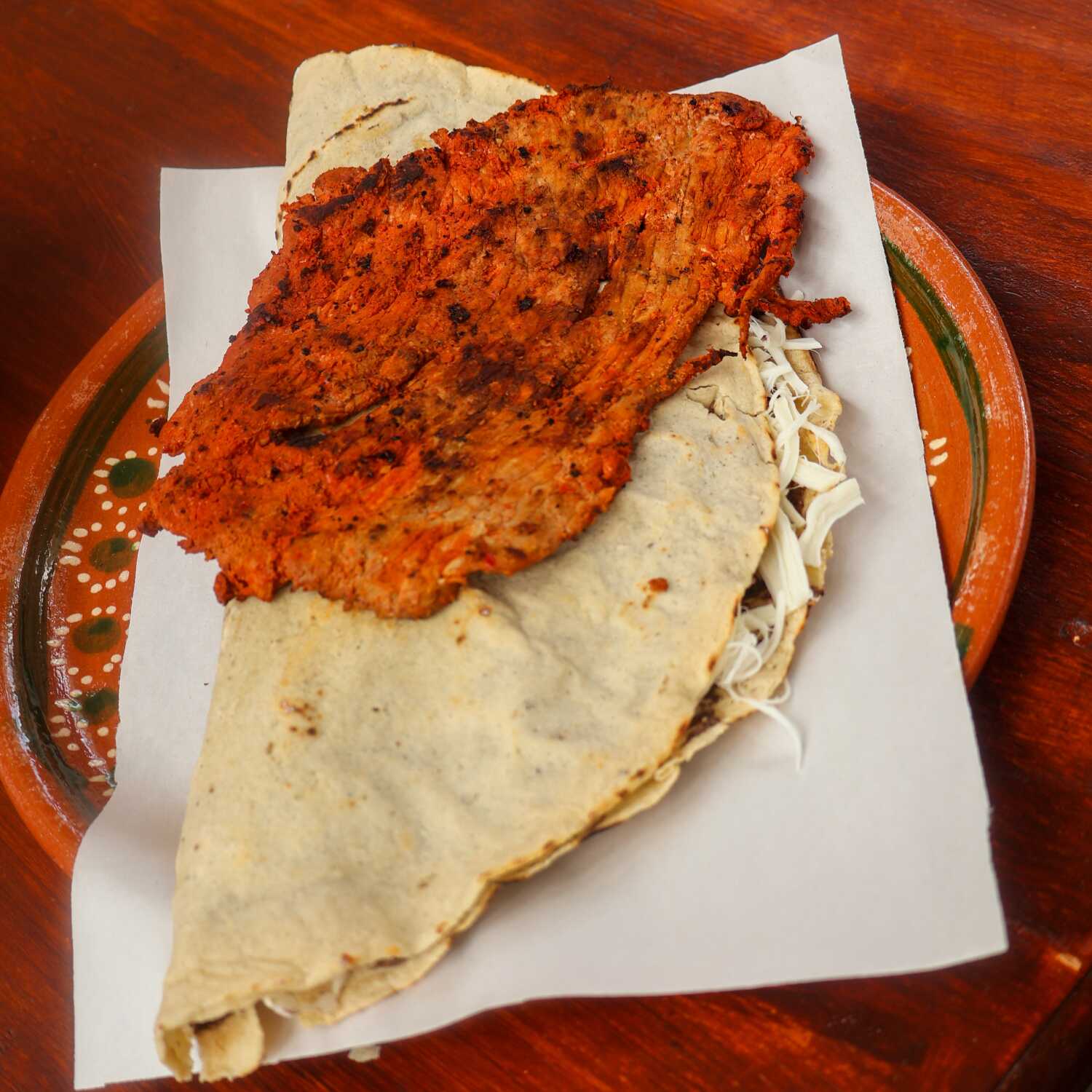Tlayuda de Cecina