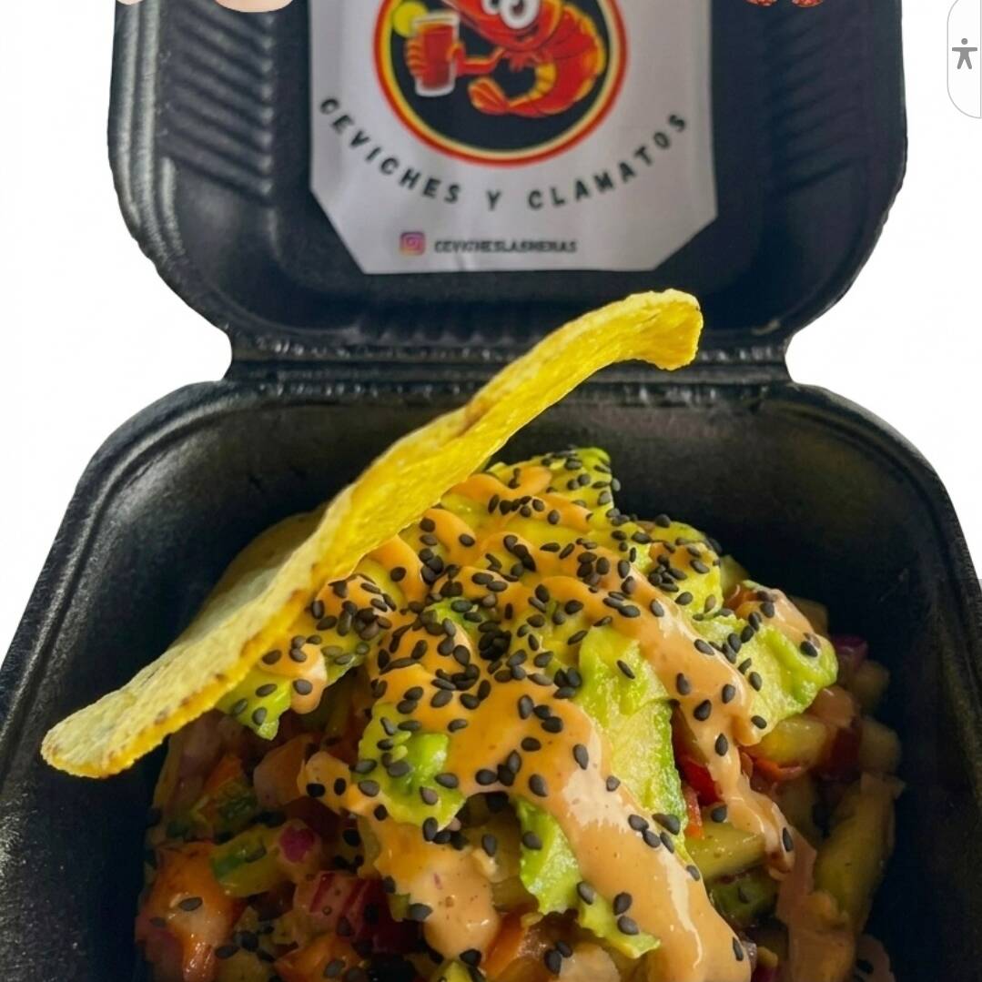 Tostada de Ceviche Cayo de Hacha y Pulpo