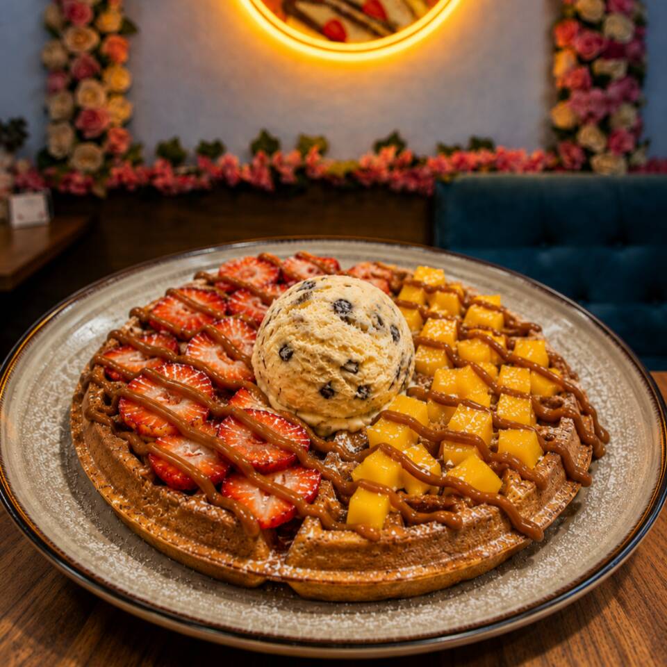 Waffle con Fudge