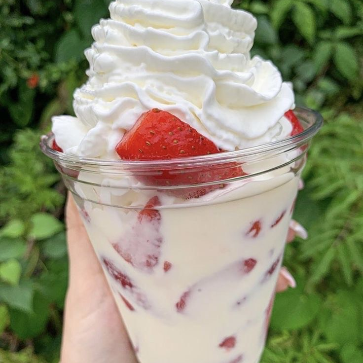 Fresas con crema