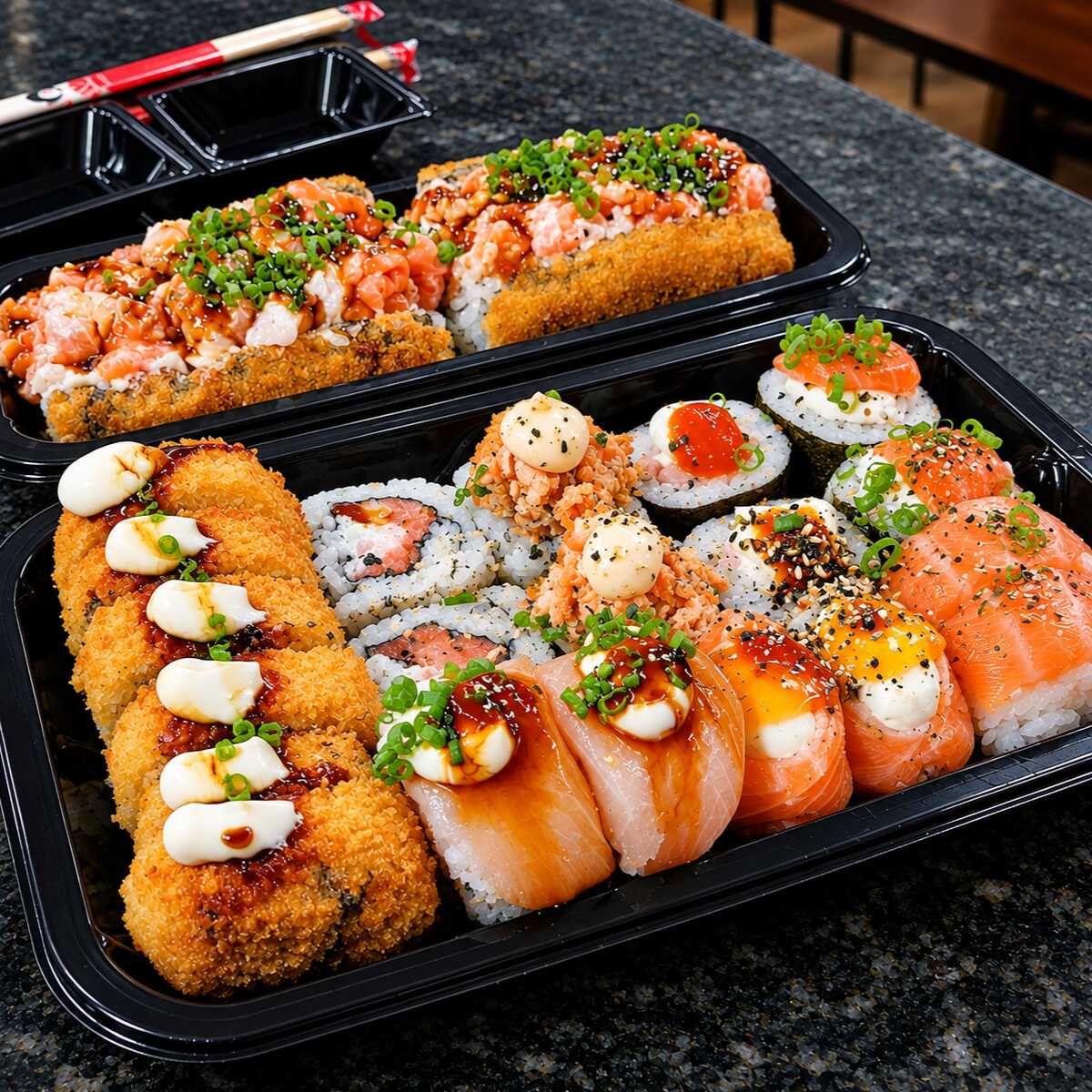 10 pecas sushi 6 joy variados especial 5 hoj 1 big hot da casa especial
