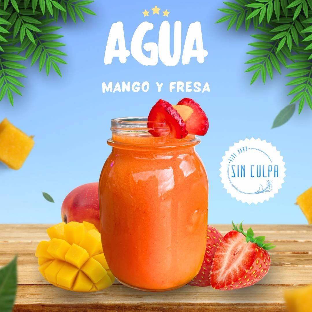 Agua de mango & fresa
