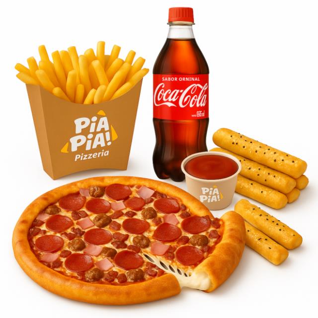 COMBO LOVER CARNIVORA CON ORILLA DE QUESO (PALITOS PARMESANO + P
