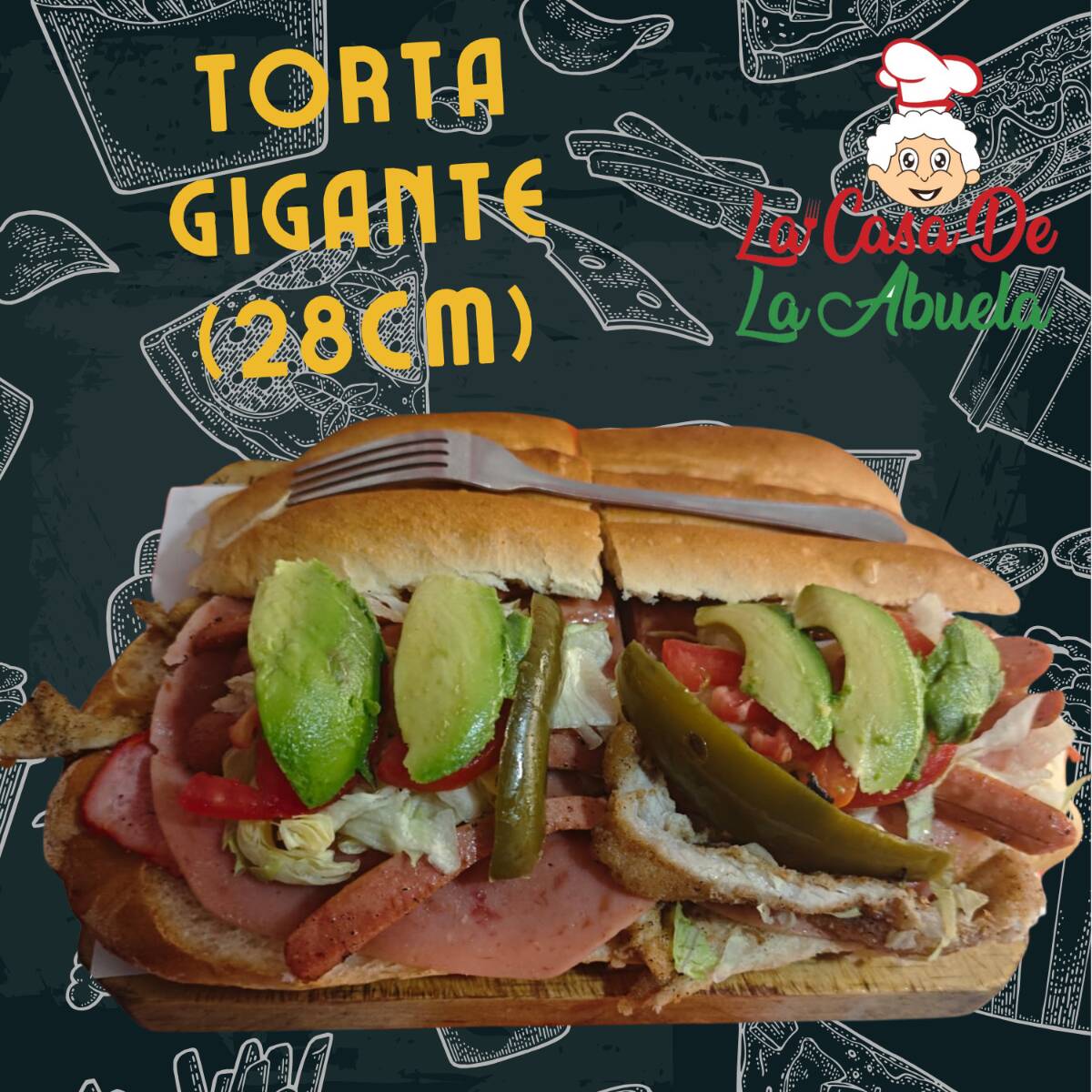 Torta Gigante Milanesa de Pollo