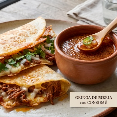 GRINGA DE BIRRIA + CONSOME