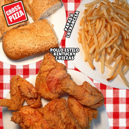 2 Piezas de Pollo Estilo Kentucky + papas francesa