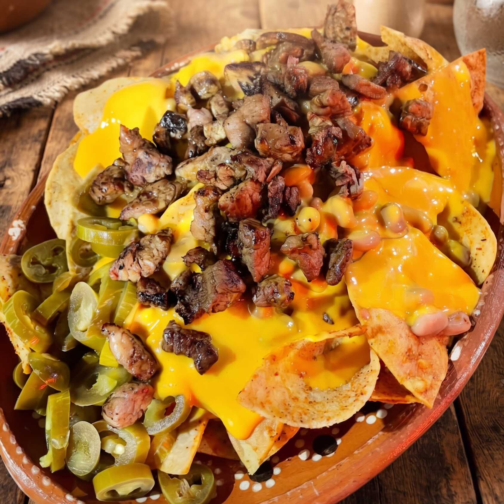Nachos Especiales con Arrachera