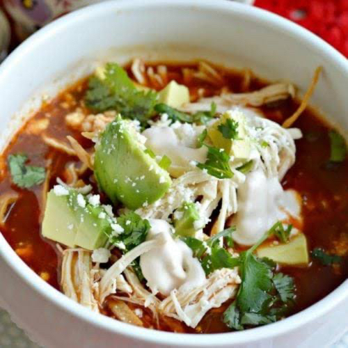 Sopa de tortilla con pollo