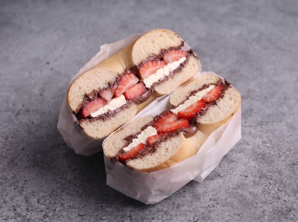 Nutella Strawberry Banana Bagel